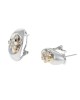 Satin Finish Diamlnd Cluster Concave Earrings